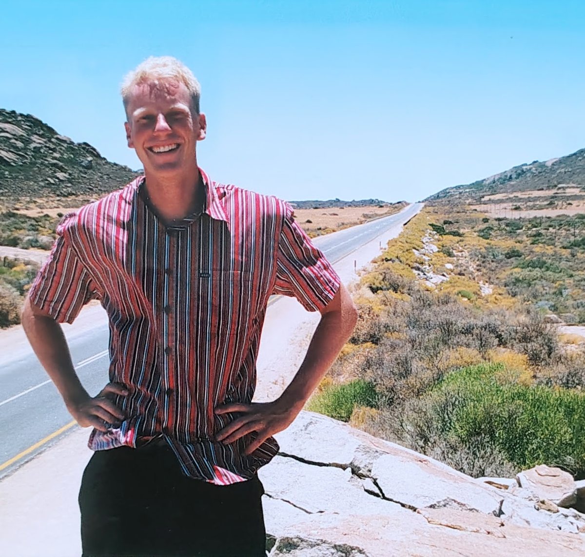 Olaf tijdens zijn studiehalfjaar in Zuid-Afrika