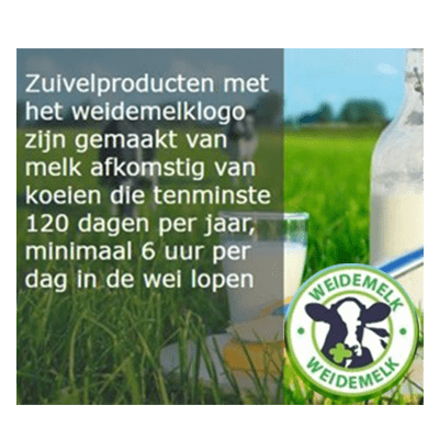 weidemelk op de verpakking